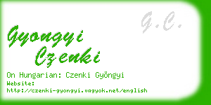 gyongyi czenki business card